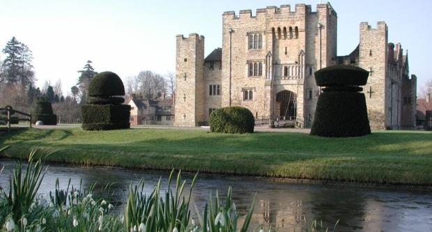 Snowdrops at Hever Castle in Kent